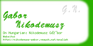 gabor nikodemusz business card